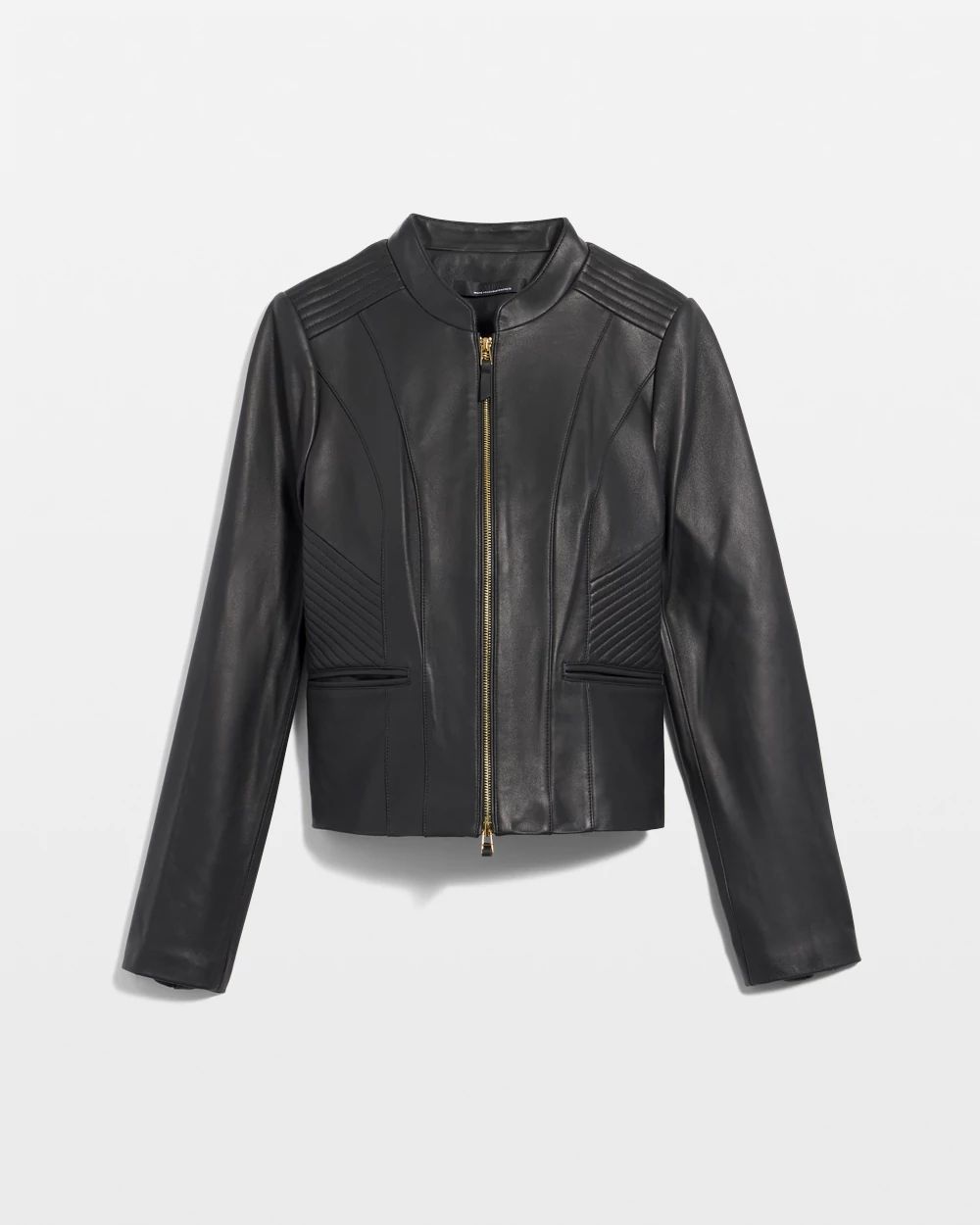White house black market black leather jacket cheap